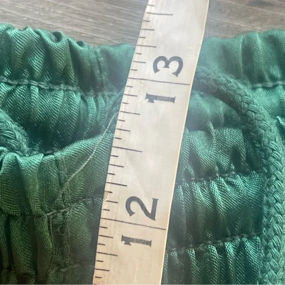 Vintage 90s Emerald Green/Gold Nylon Windbreaker Suit Women's Size Small Sporty - Picture 15 of 16